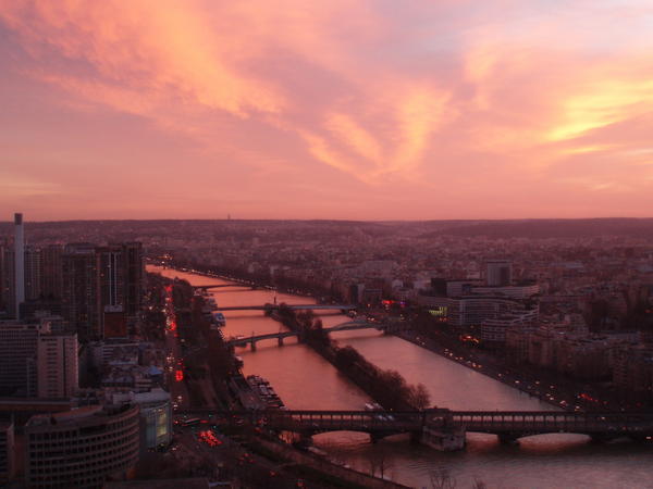 Sunset from the Eiffel tower