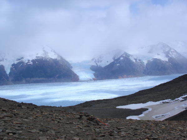 View of Glaciar Grey from the pass