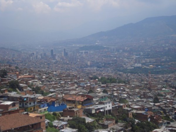 View of medellin from cable car