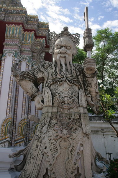Big Dude at Wat in Bangkok