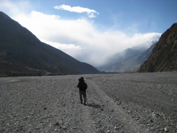 Santa Walking Down The Kali Gandaki Valley