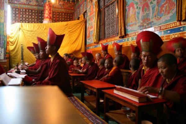 Monks During Puja