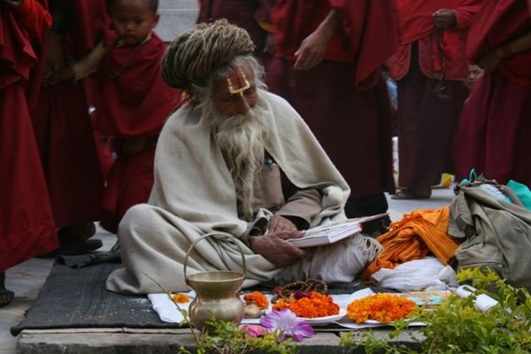Sadhus And Buddhists Apparently Mix