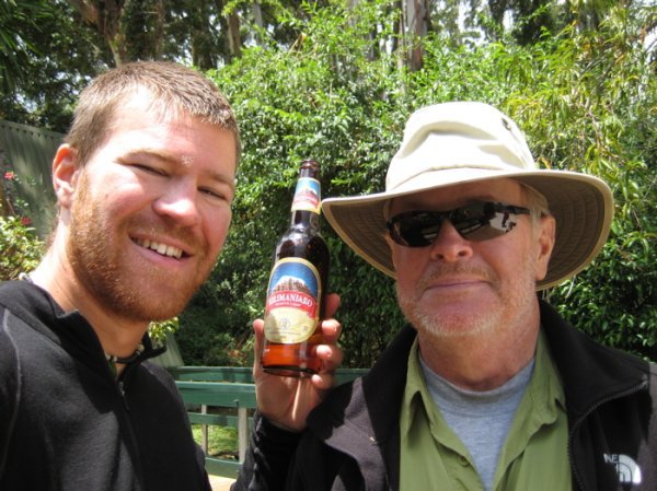 Celebratory Kilimanjaro Beer