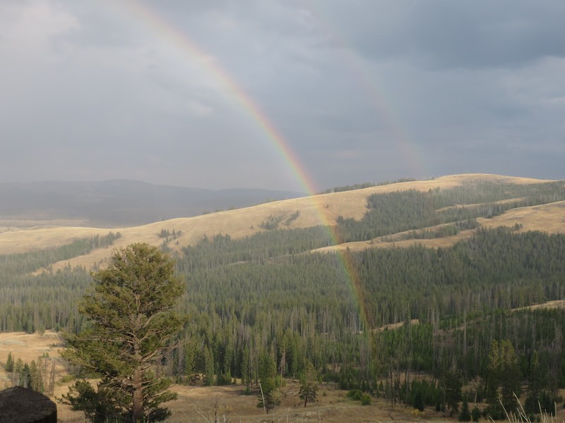 double rainbow over Dunraven pass