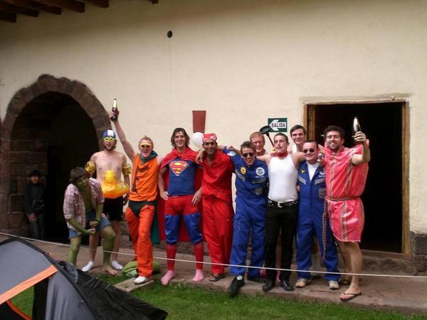 The gang(hulk,swimmer,fanta pants man,superman,red indian,ice man,granny,freddie,mr muscle,maverick,sackman