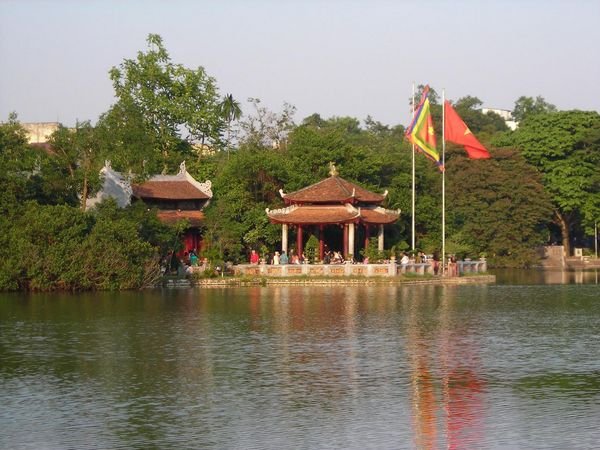 Tortaiose Temple on the lake