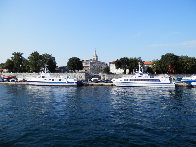 Zadar vue de la mer, début de l'excursion
