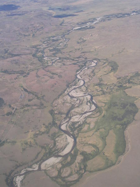 Meandering rivers from above