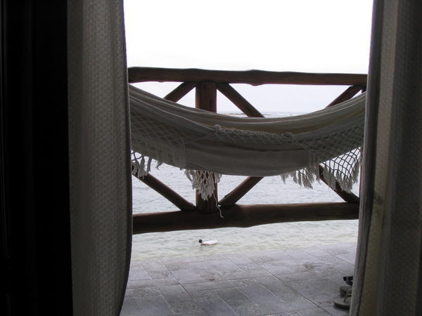 View of the porch and hammock