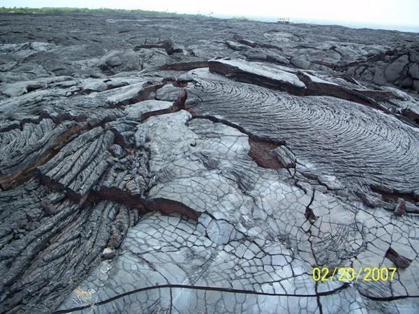 Lava that has chilled out