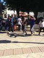 Baile huaso en la plaza en Valdivia 