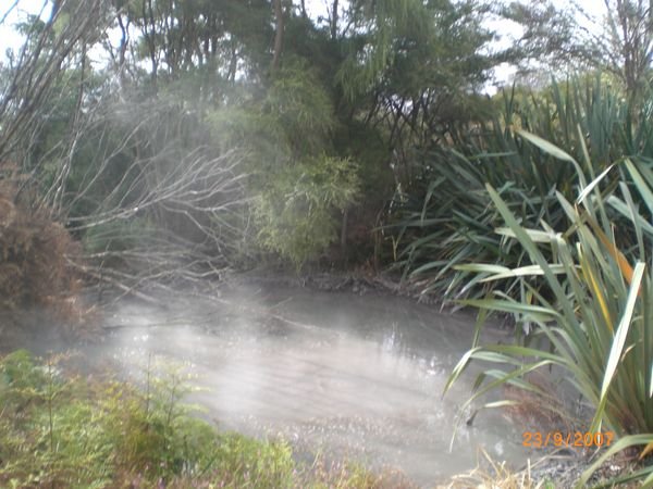 The sulphur mud pools