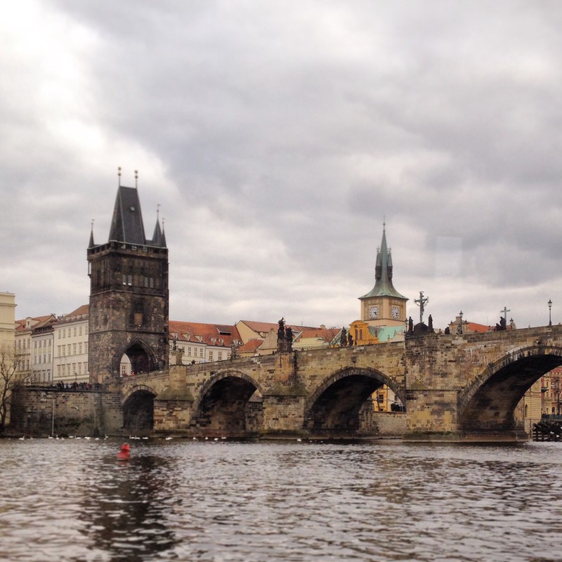 Charles bridge from the river 