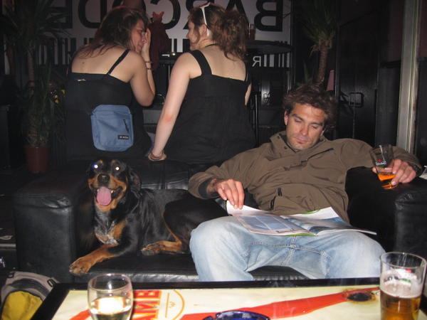 Greg & the local bar's dog