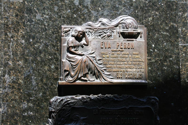 Eva Peron's grave in Recoletta cemetery