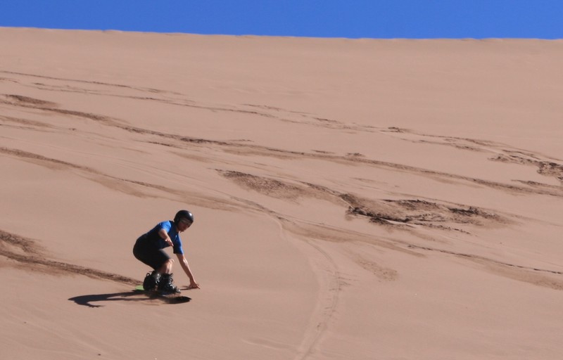 Carving up a dune!