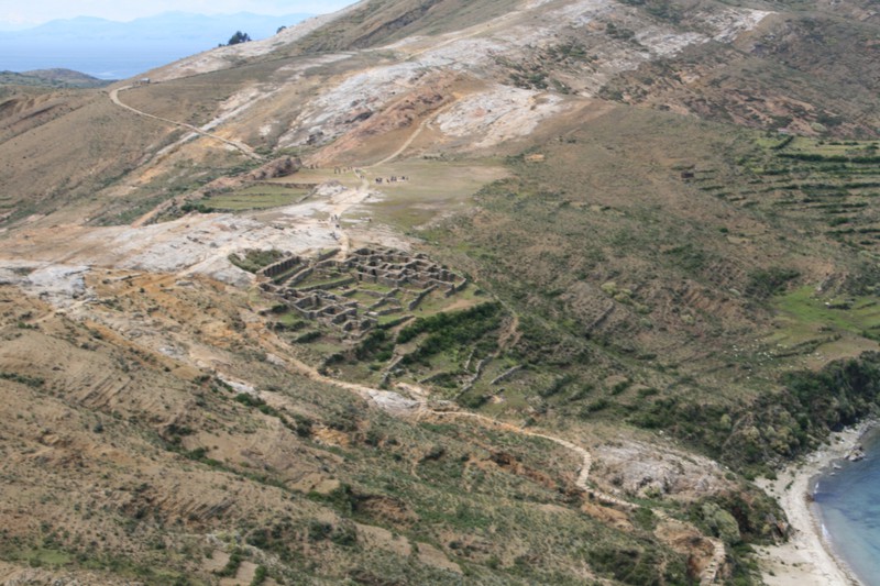 Mountain view of Inca site