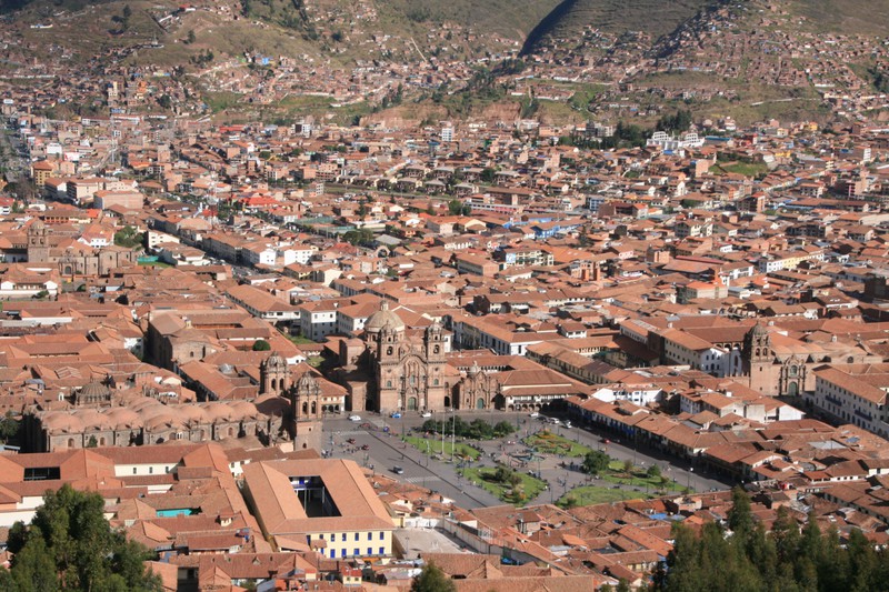 Overview of the main square of Cusco