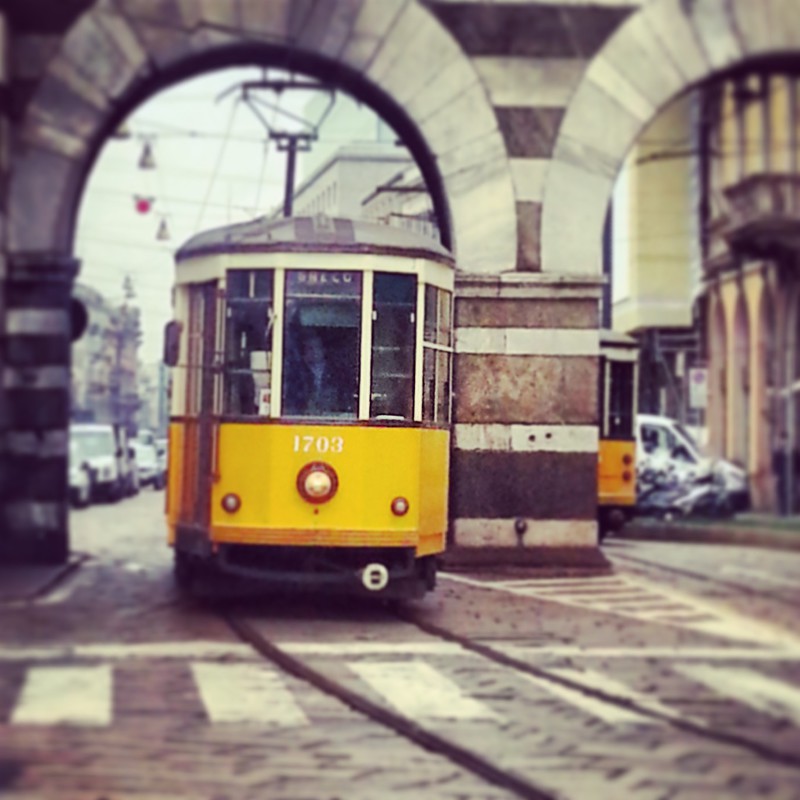 the tram in Milan