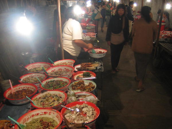night market food alley, Luang Phabang