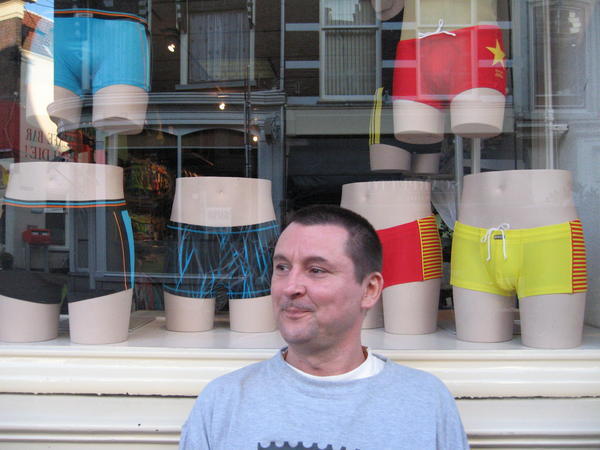 Patrick with underpants, Amsterdam