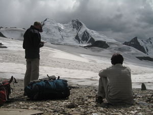 contemplating the glacier