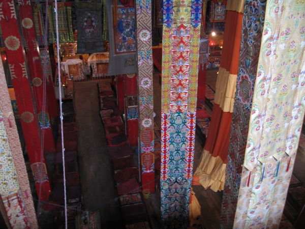 prayer hall from the gallery, Chode Gampa