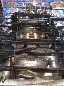 welding the Buddha, Chode Gompa