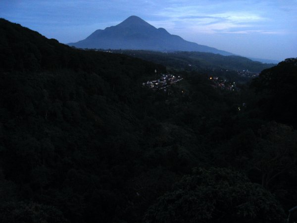 Gunung Penanggunan at sunrise, from Tretes hotel