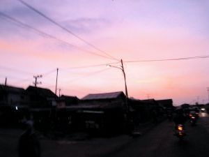 sunset, NW outskirts of Surabaya