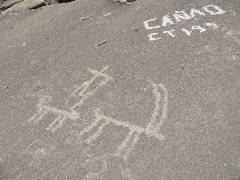 petroglyphs and graffiti, Langar