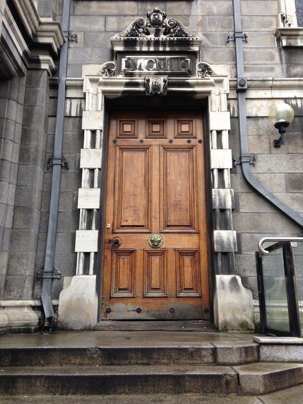 Door at Trinity College, Dublin, Ireland