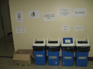 Recycling Containers in Dorm