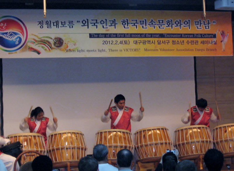 Playing Traditional Drums