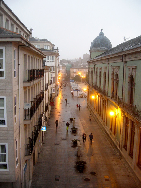 Morning Street in Lugo