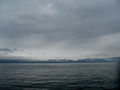 Snow-Covered Alps Across Lake Geneva