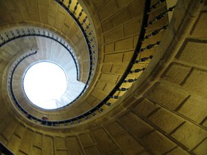 Three Spiral Staircases that Each Lead to Different Floors