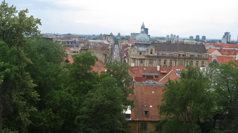View of Zagreb from Strossmayerovo šetalište