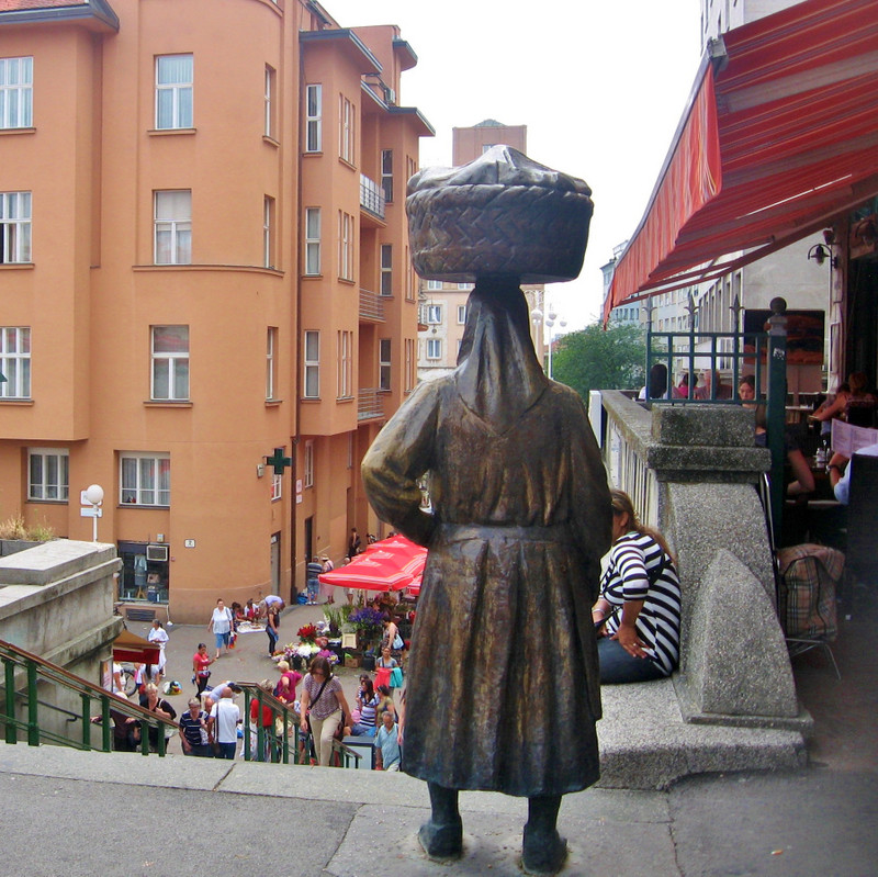 Kumica Barica Statue in Dolac Market, Zagreb