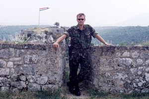 Posing at Knin Castle