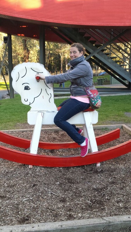 Ride a rocking horse.