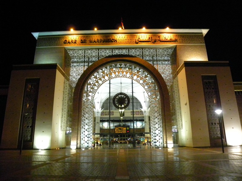 Marrakech train station at 4 am