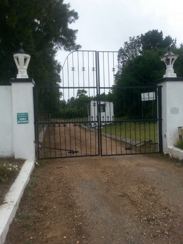 The gates to 'our manor' that eventually opened!