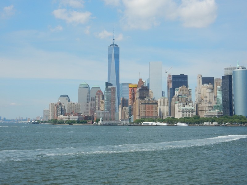 Manhattan von der Staten Island Ferry