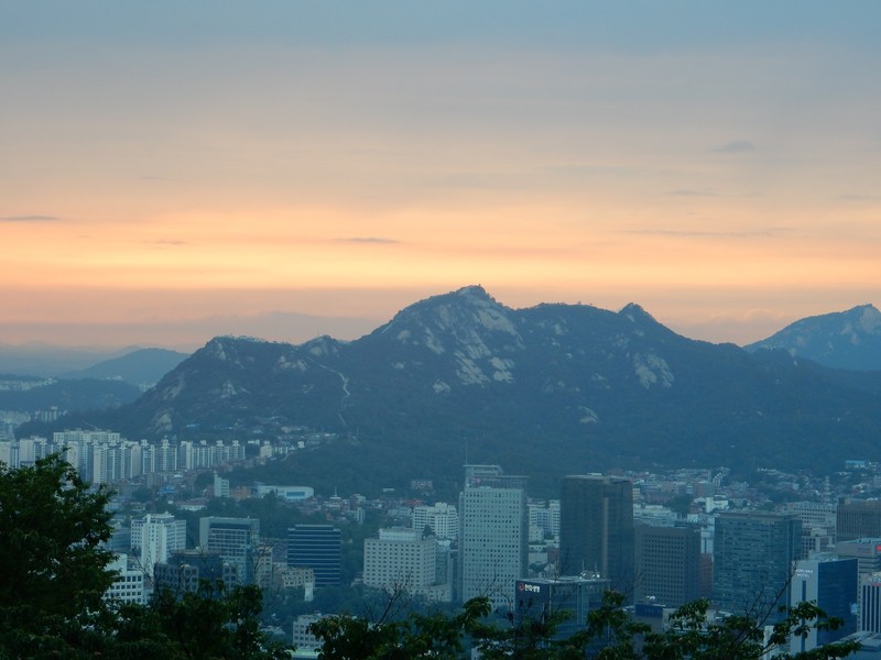 Seoul bei Sonnenuntergang vom Namsan