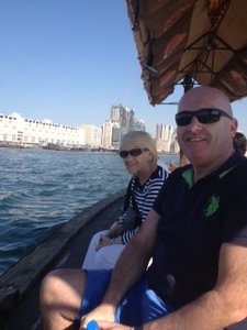 Dubai Creek Ferry with Angie´s Mum