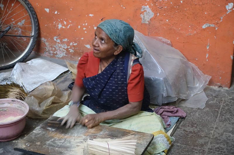 Making Incense Sticks; She rolls 100s every day! 