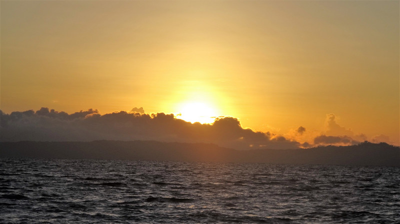 Sunrise on the way to shark dive - Malapascua Island
