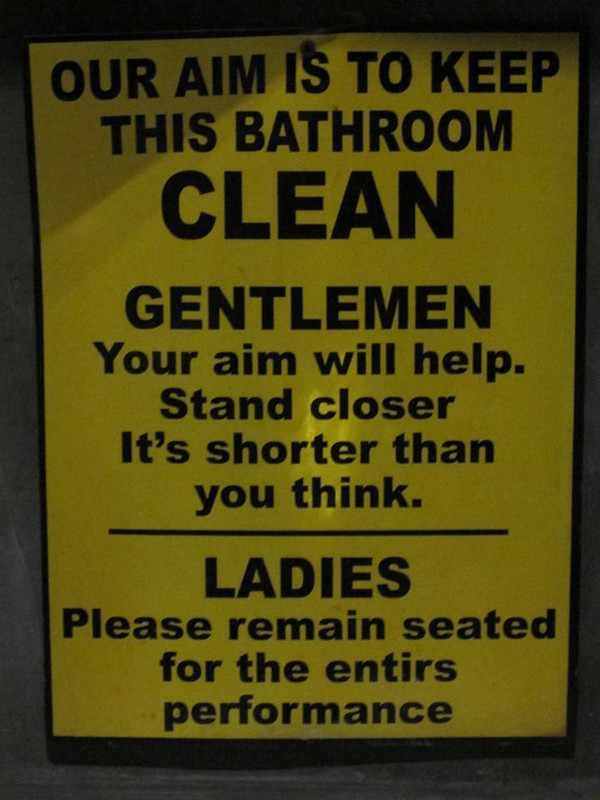 No Words Needed - Pub Street Toilet Sign